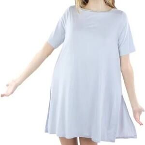 NWT Eileen Fisher Blue Sky Tencel Boat Neck Tunic Top